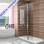 Mampara panel fijo Serie 300 1 hoja abatible + 1 hoja fija plata brillo para ducha de Kassandra
